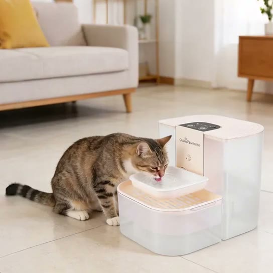 PurrPour Cordless Cat Water Dispenser — 4.5L, No Filters to Replace