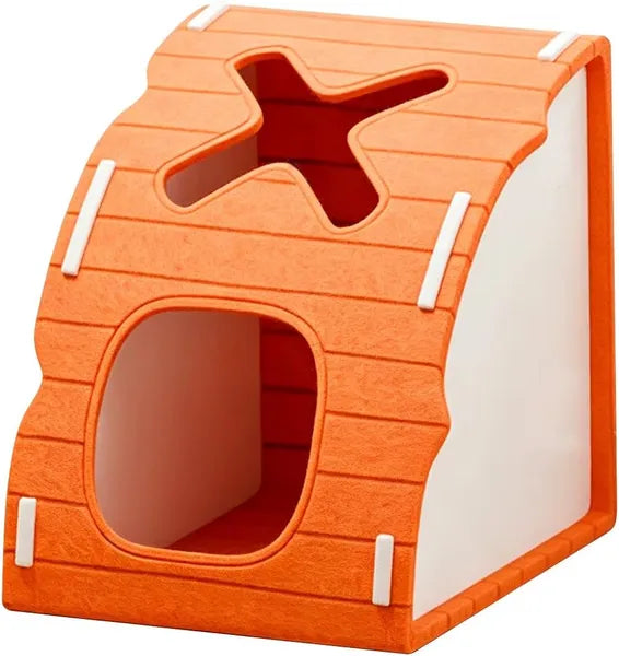 PurrPour Corner Cat House — Stackable Felt Cave