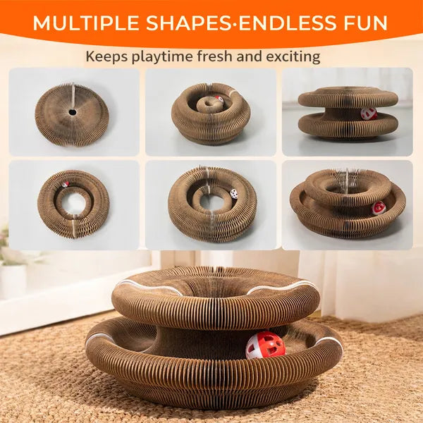 PurrPour Magic Organ Cat Scratcher — Foldable, Ball Included