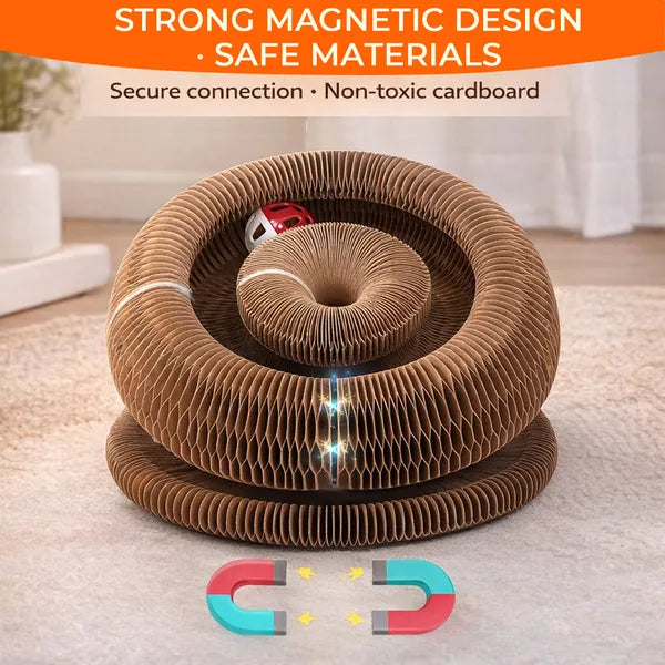 PurrPour Magic Organ Cat Scratcher — Foldable, Ball Included